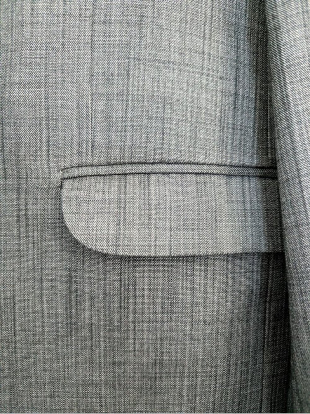 Tailored Men’s Brown Gray Blazer Smooth Suiting Fabric Double Vent - Picture 6 of 16